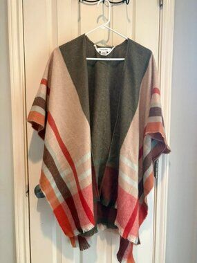 Olive Green Knit Poncho